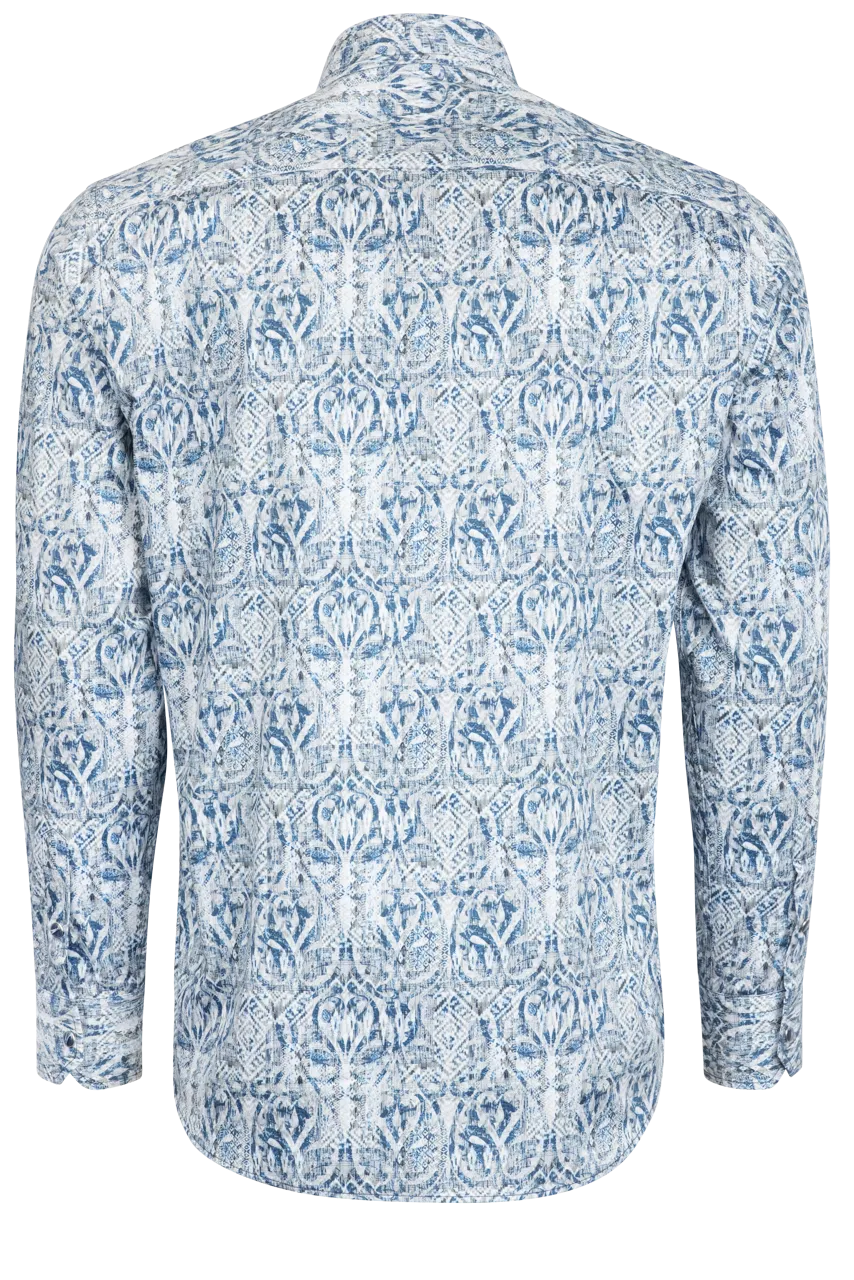 Pinto Ranch YY Collection Batik Button-Front Shirt - Blue