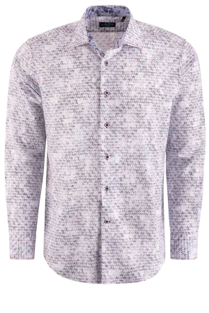 Pinto Ranch YY Collection Faded Long Sleeve Button-Front Shirt - White