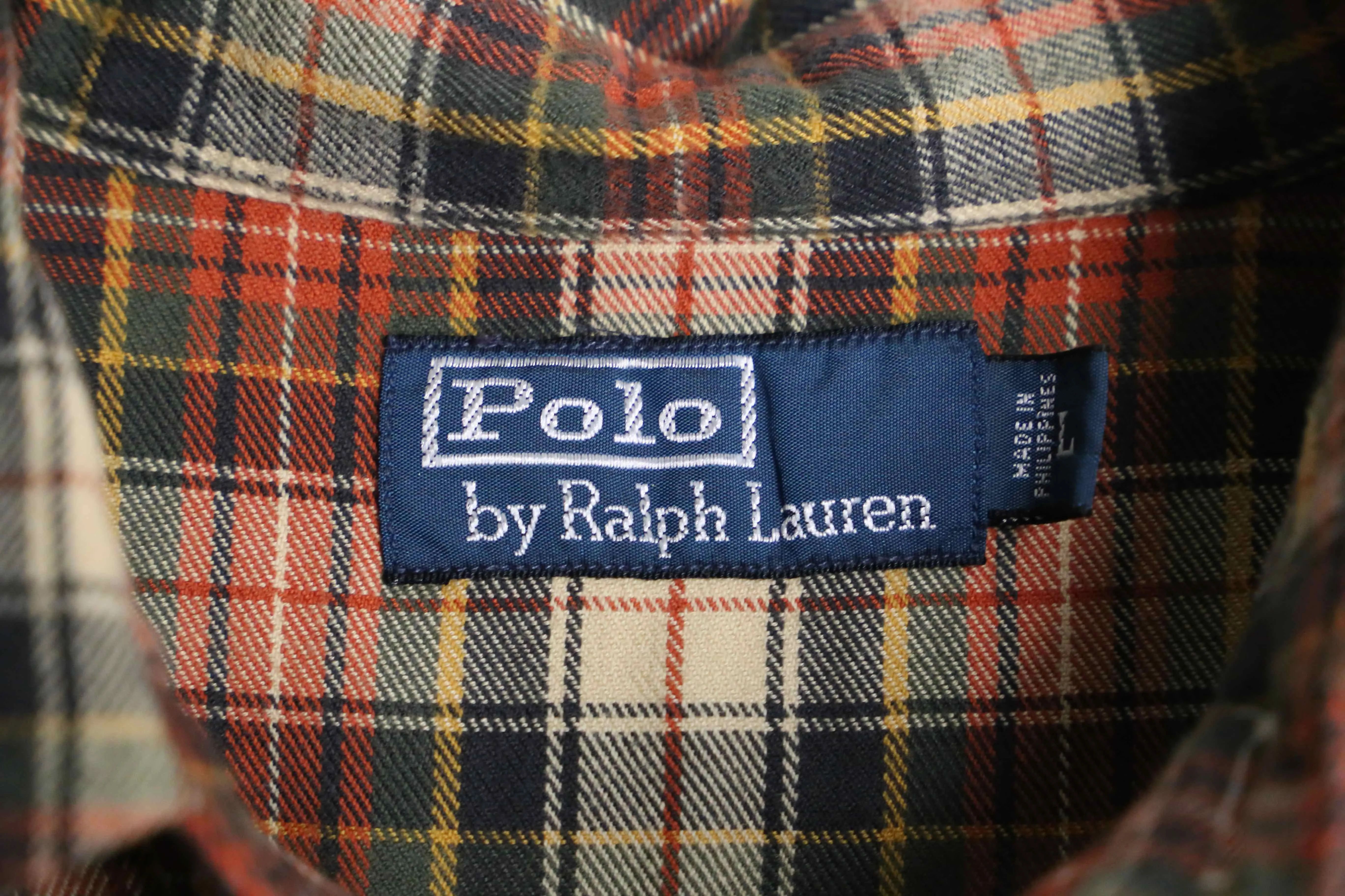 ”Polo by Ralph Lauren” warm color check shirts