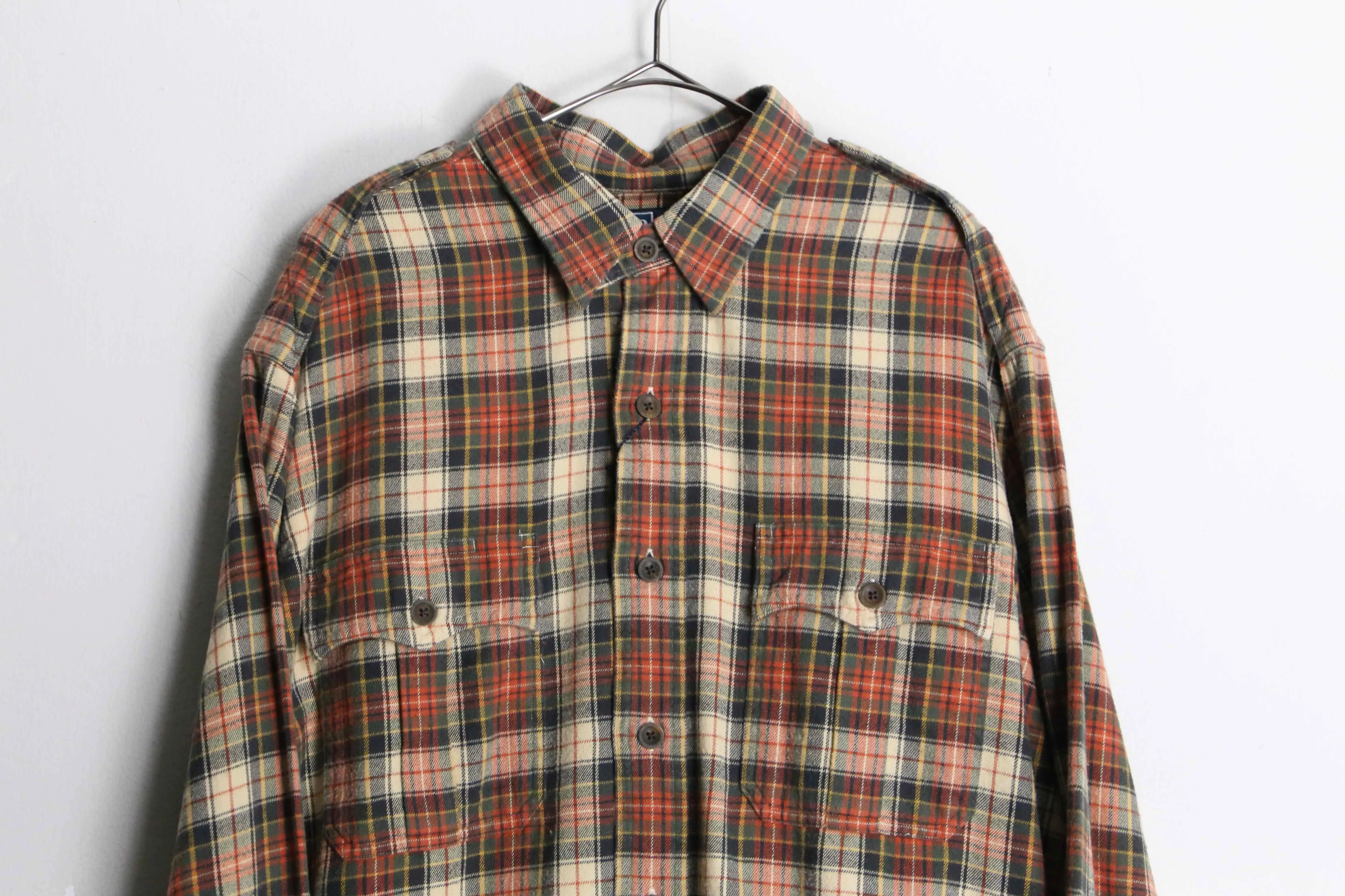 ”Polo by Ralph Lauren” warm color check shirts