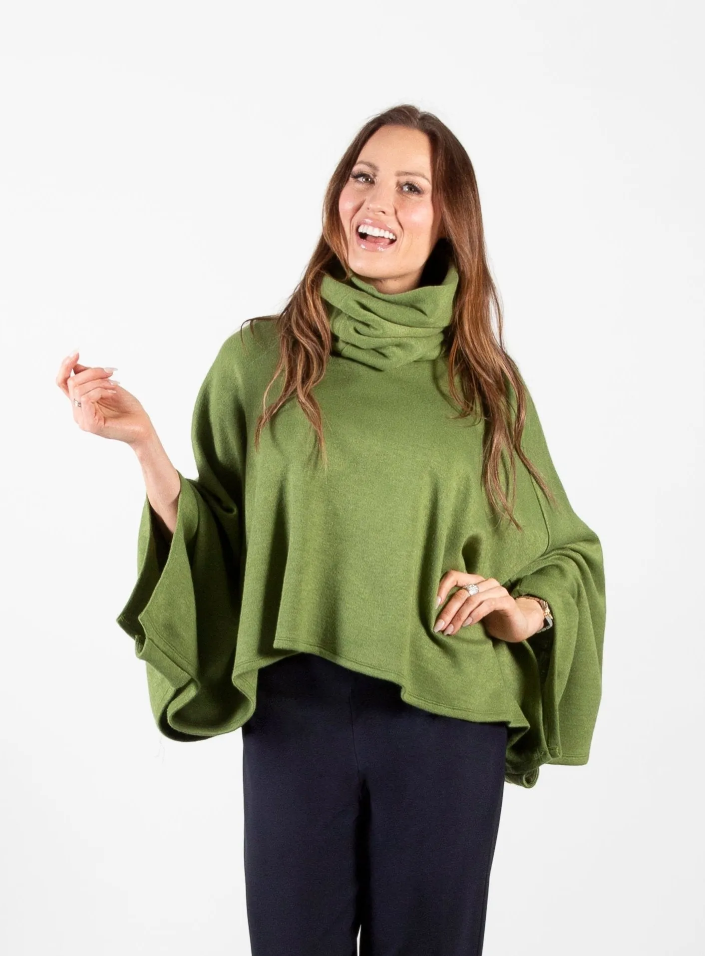 Poncho Set with Removable Cowlneck