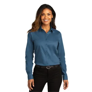 Port Authority® Women's Long Sleeve SuperPro React ™ Twill Shirt - Regatta Blue