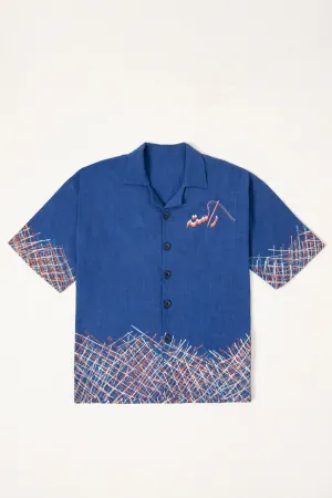 "FADED" BLOCK PRINT BUTTON DOWN