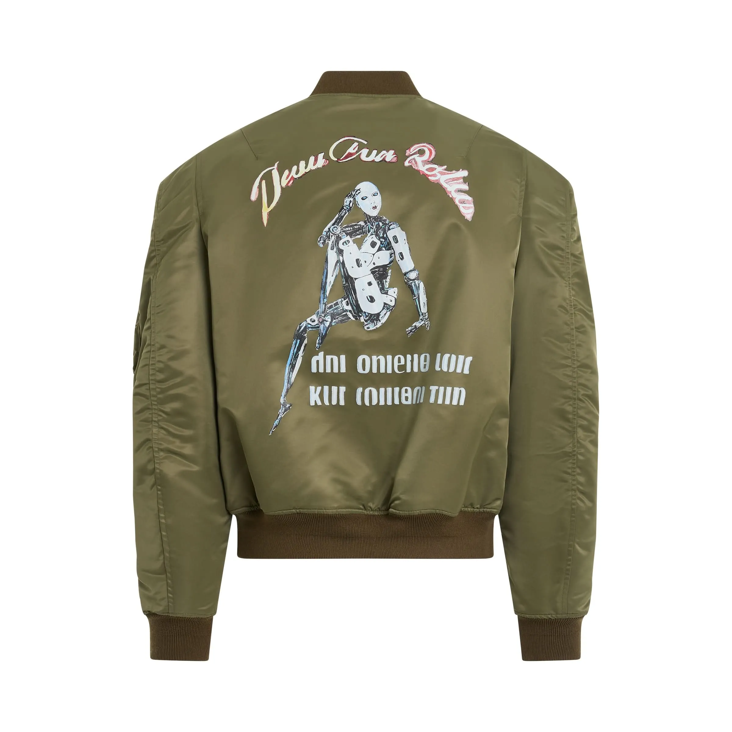 Robot Shoulder Bomber Jacket in Khaki