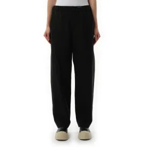 Straight Fit Light Wool Trouser in Black