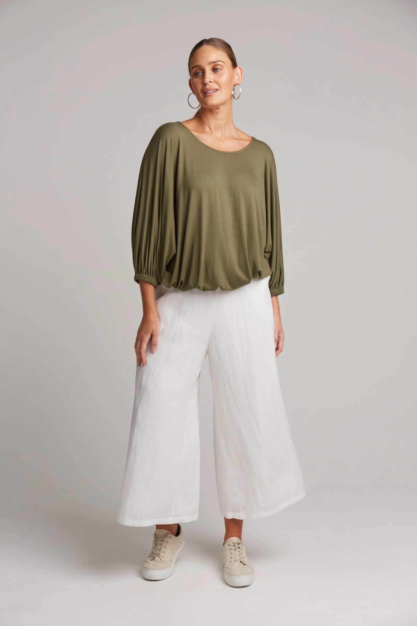 Studio Jersey Relaxed Top - Fern