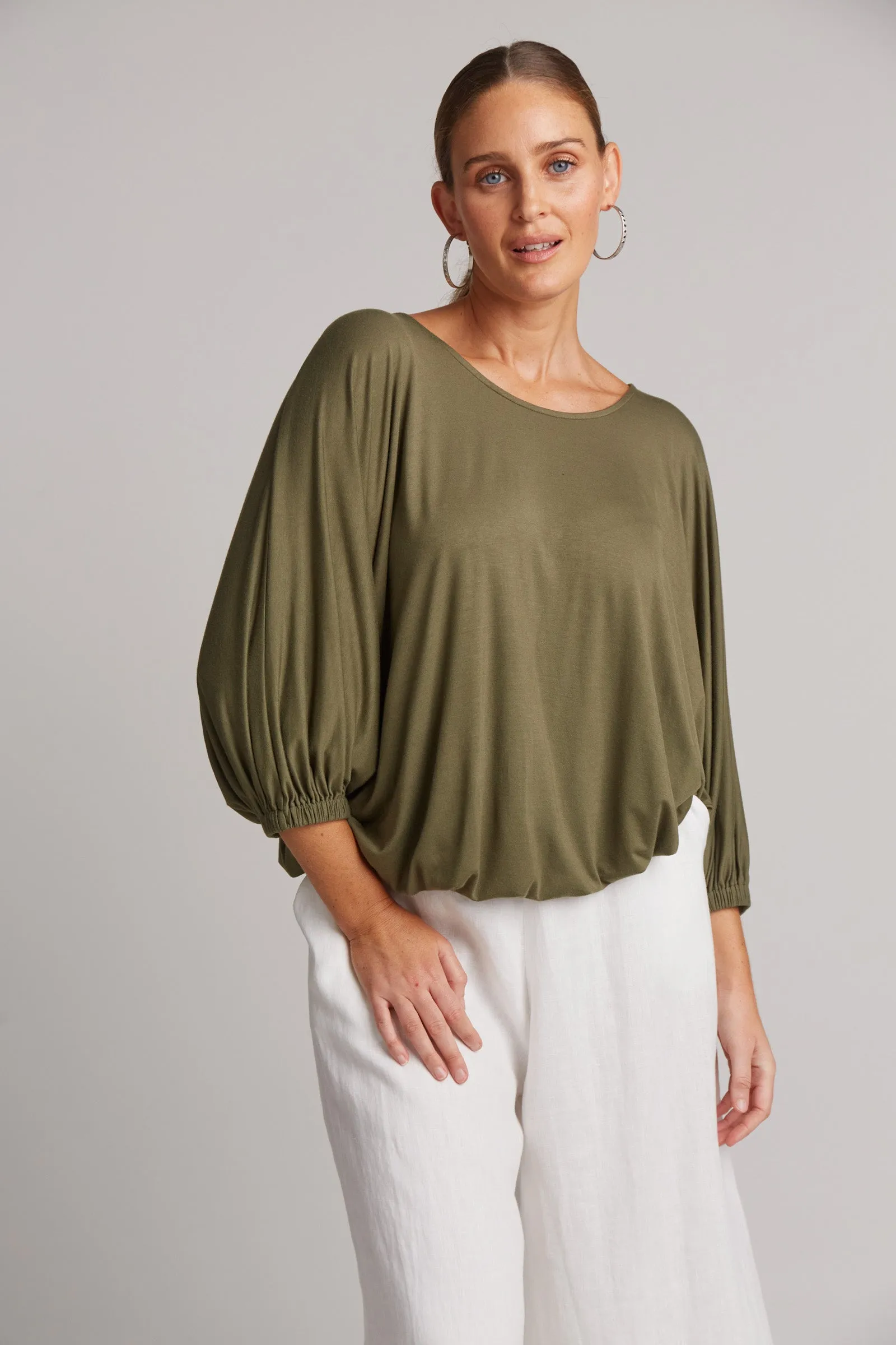 Studio Jersey Relaxed Top - Fern