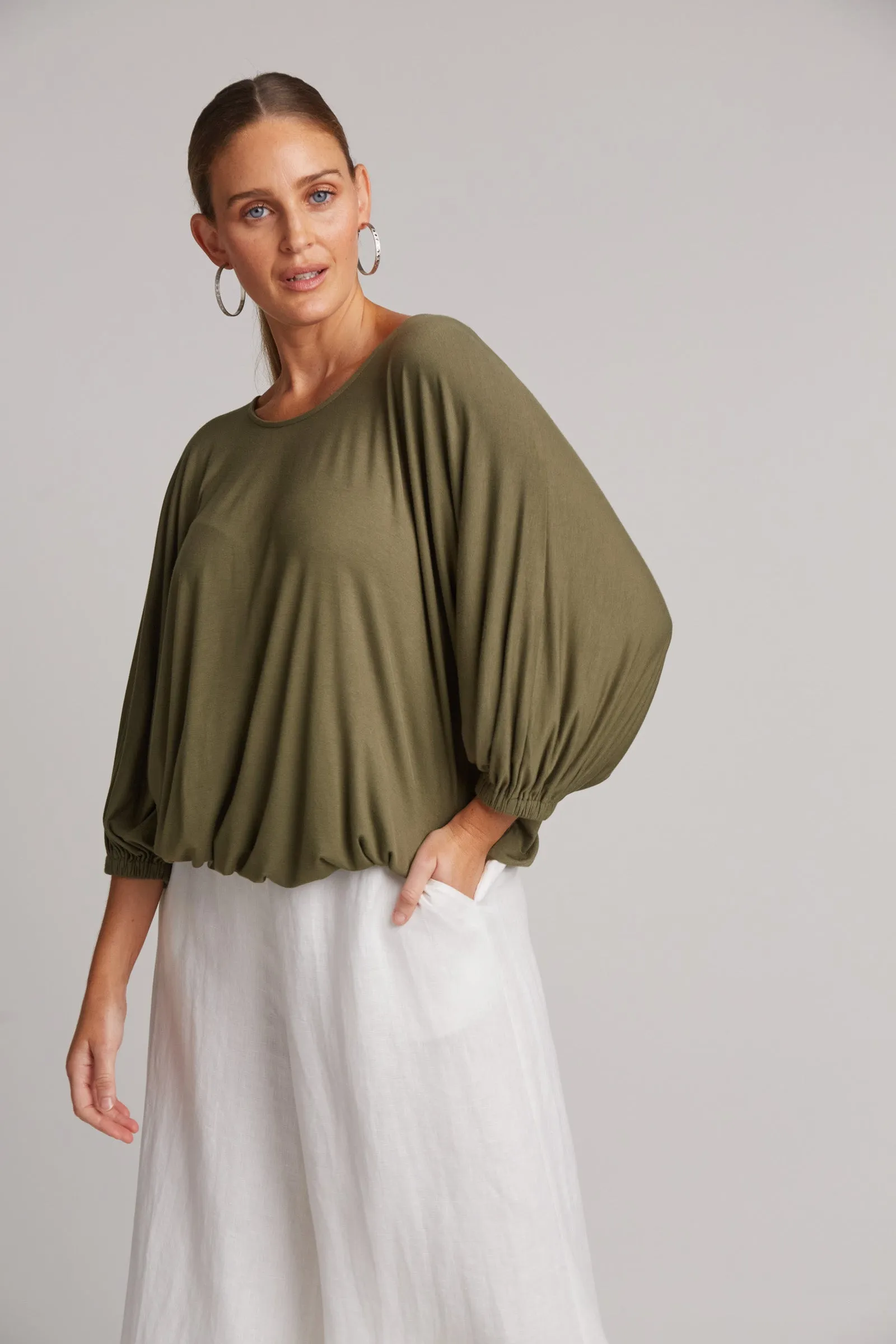 Studio Jersey Relaxed Top - Fern