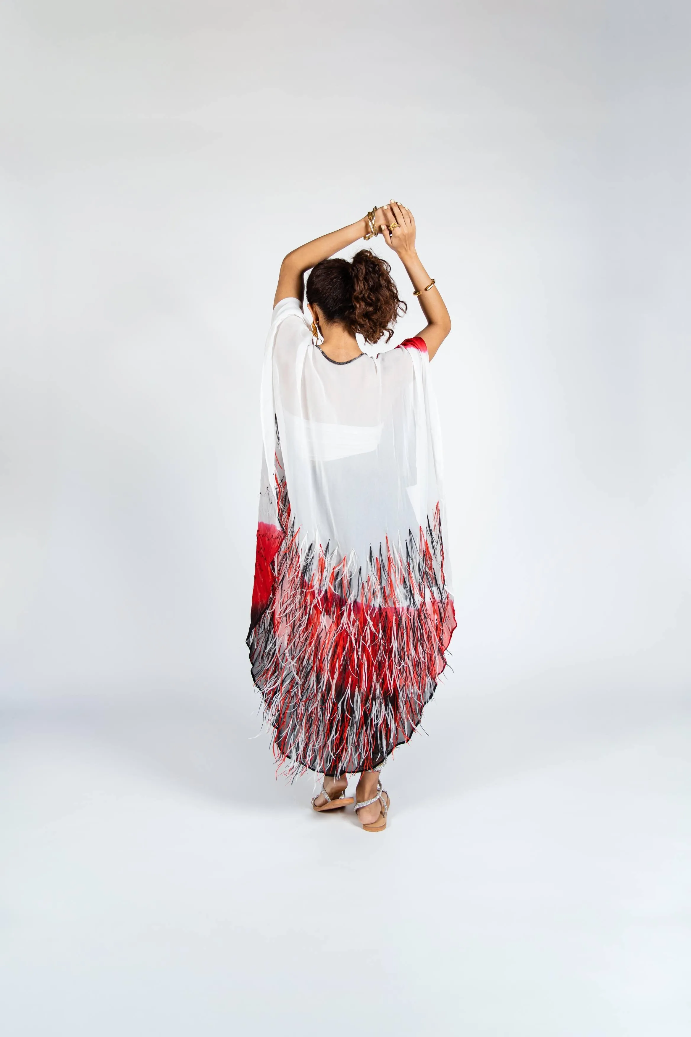 The Deep Red Ombre Emperor Cape