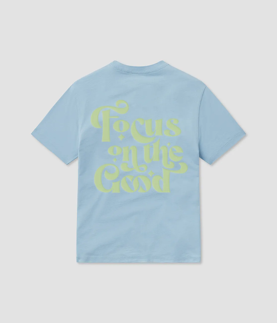 Think Positive Puff Print Tee SS - Placid Blue