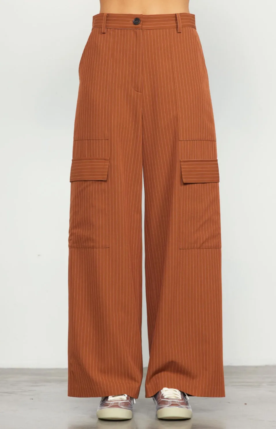 Tuscan Tan Pinstripe Pants