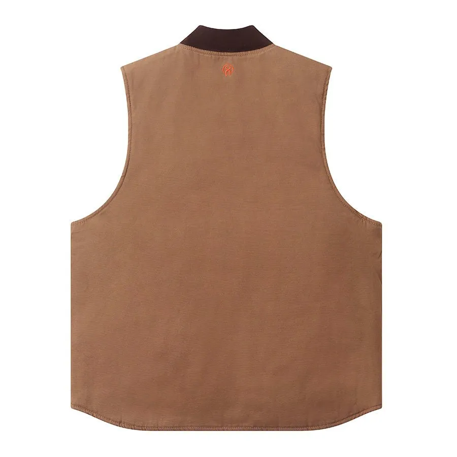 WCC HEAVY DUTY CANVAS WORKVEST - FRONTIER BROWN