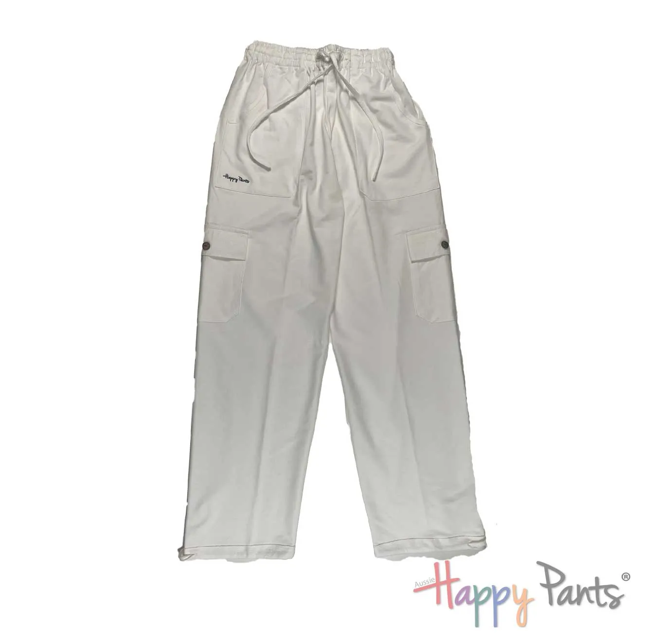 White Happy Pants for Men