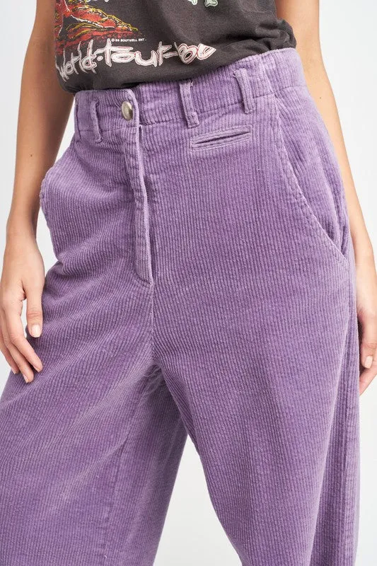 Wide Leg Corduroy Pants