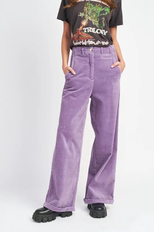 Wide Leg Corduroy Pants