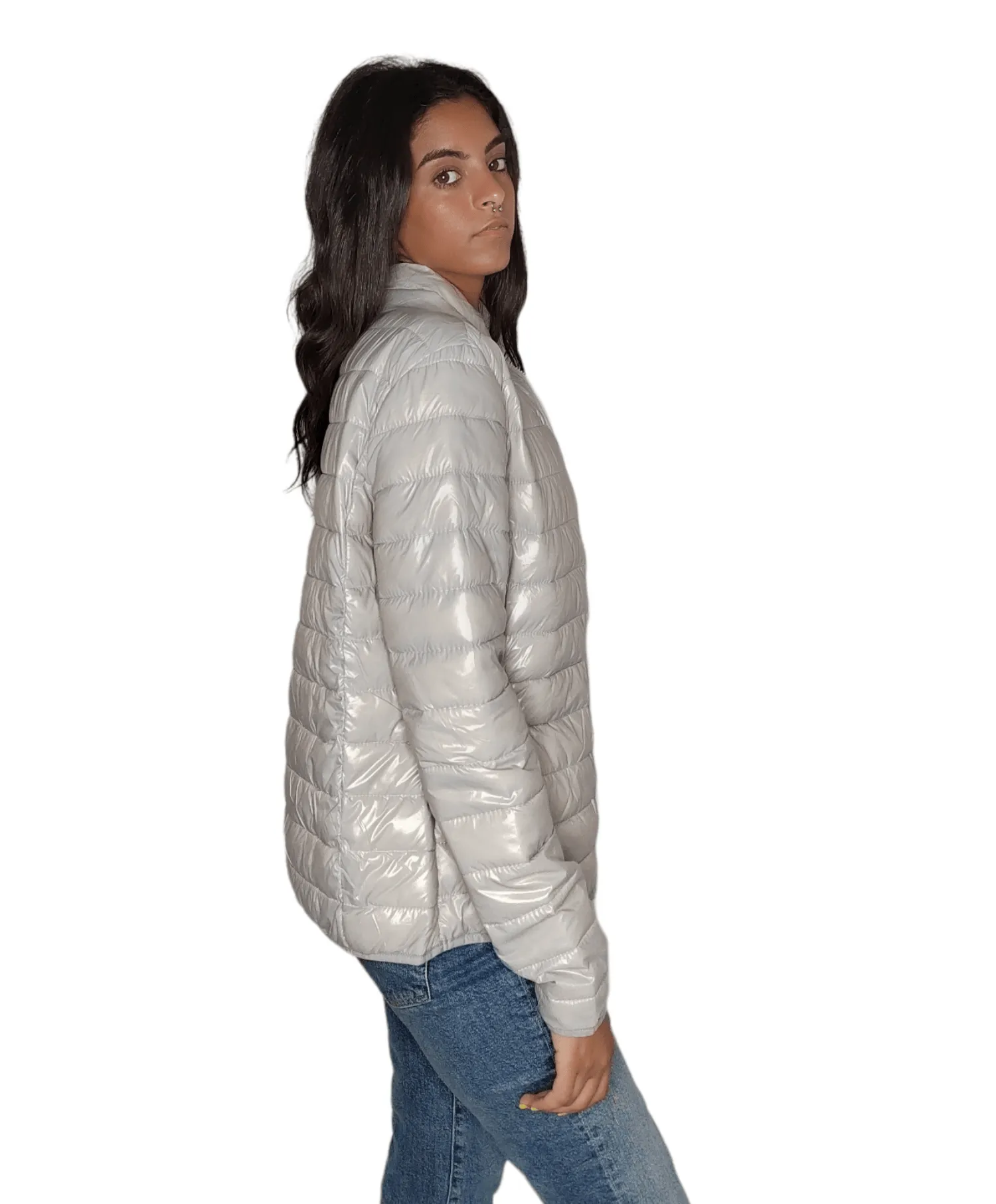 Women Puffer Jacket - Grey