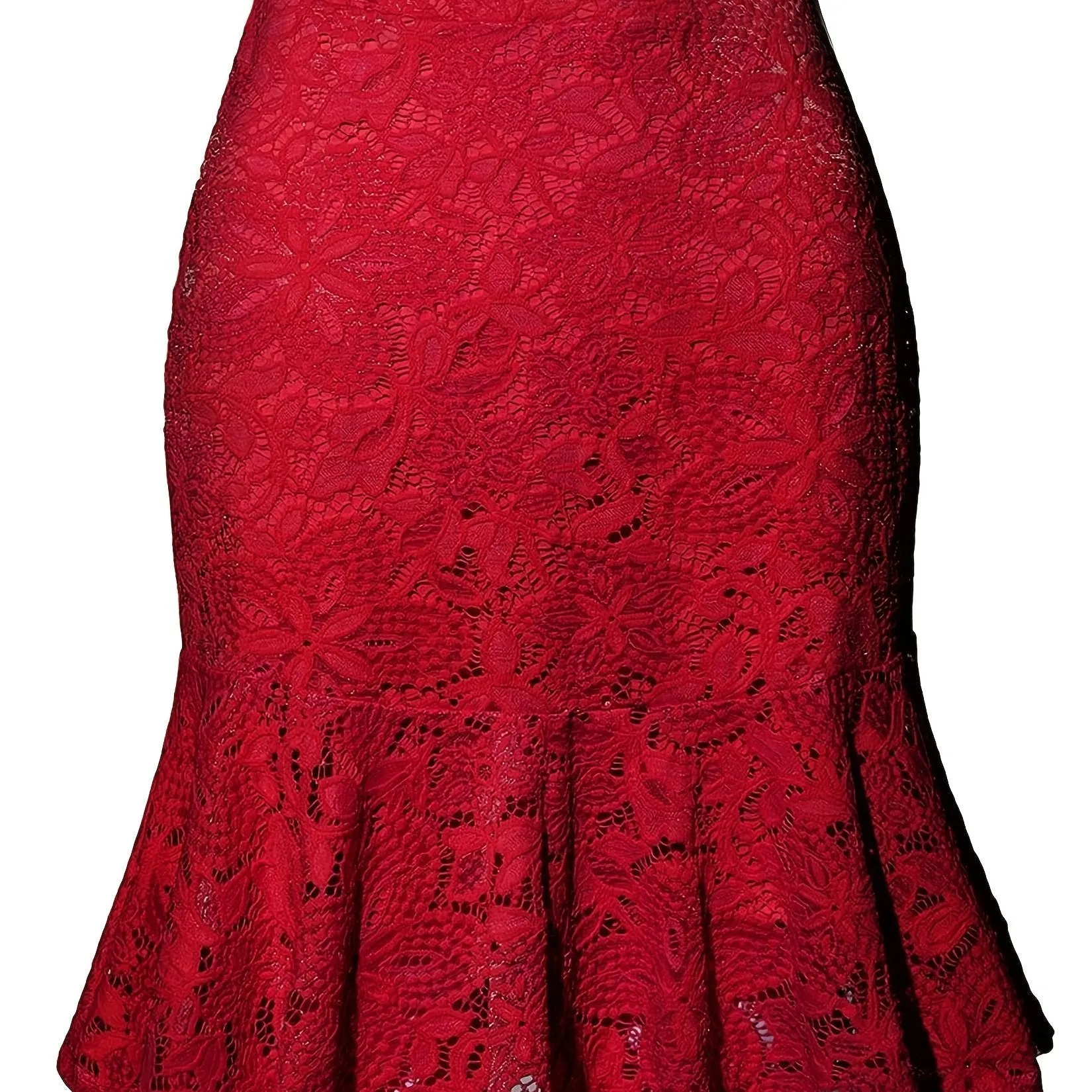 Women's Elegant Lace Fashion High Waist Skirt For Work  Office