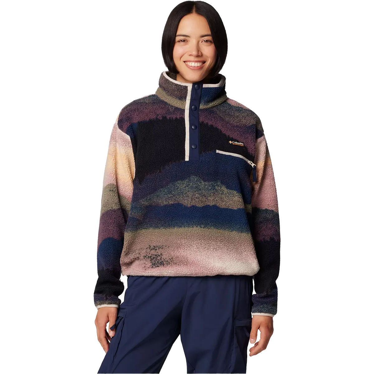 Women's Helvetia II Printed Crop 1/2 Snap Pullover