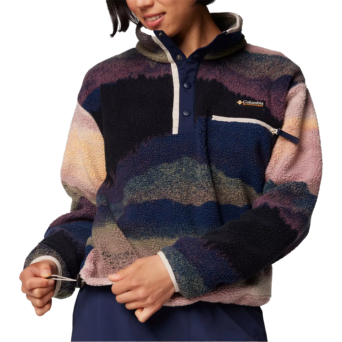 Women's Helvetia II Printed Crop 1/2 Snap Pullover