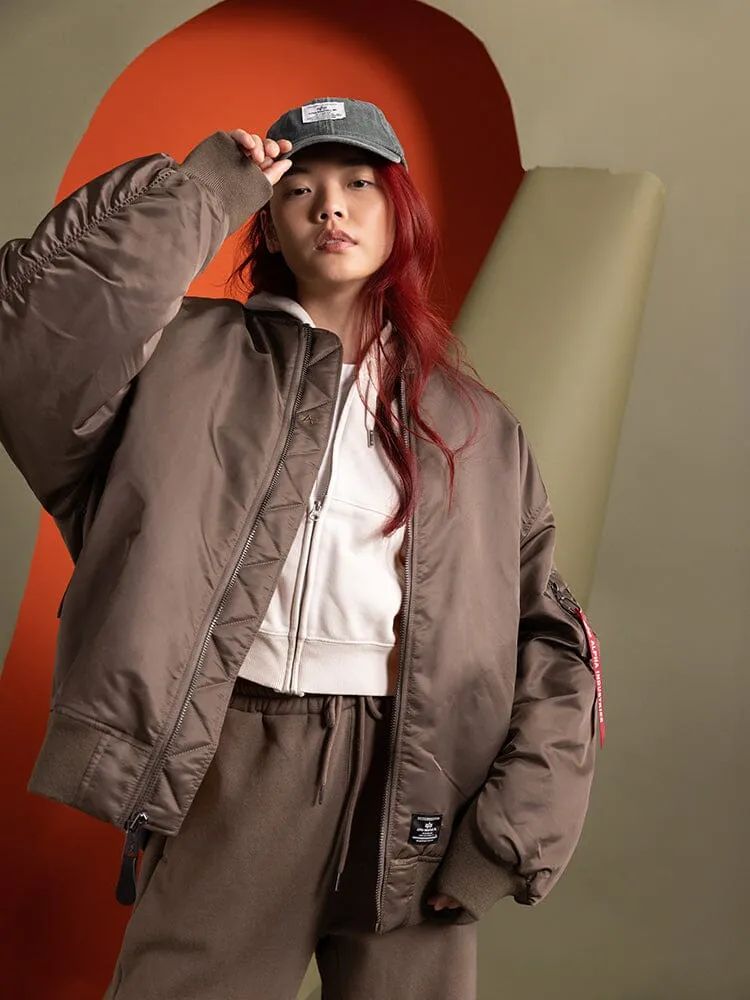 WOMEN'S OVERSIZED MA-1 MOD BOMBER JACKET