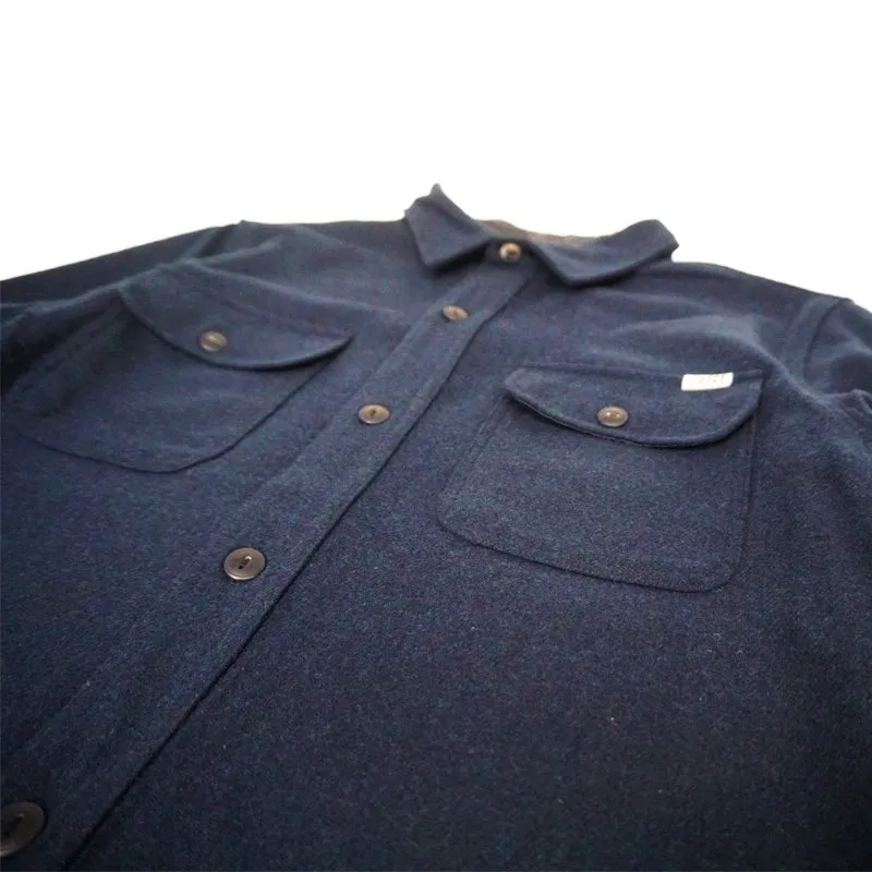 WORKMAN WOOL SHIRT / NAVY