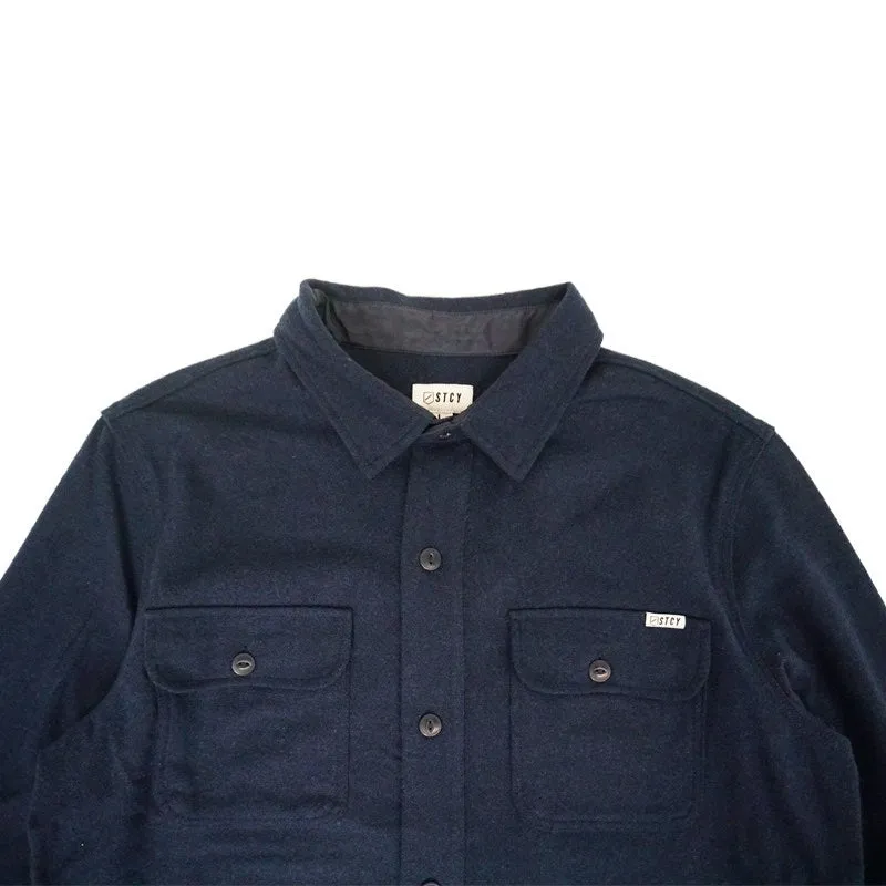 WORKMAN WOOL SHIRT / NAVY